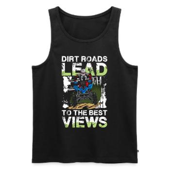 Muddy paths to the best views Adventure - Men's Premium Organic Tank Top - black - Front - Michal (187cm)
