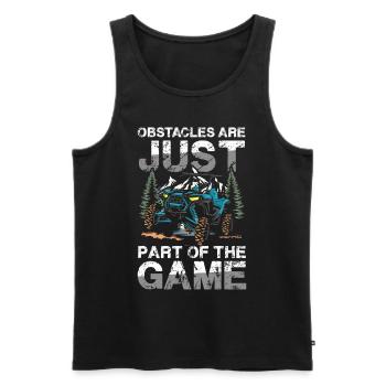 Hindernisse Sind Nur Ein Teil Des Spiels Abenteuer - Männer Premium Bio Tank Top - Schwarz - Vorne - AI Model Male 178 light (178cm)