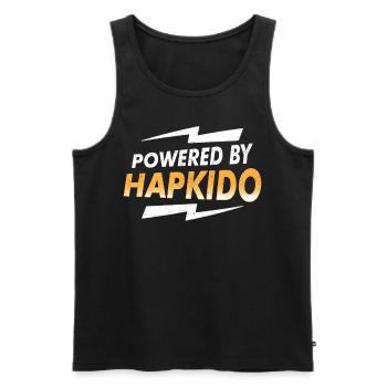 Propulsé par Hapkido - Débardeur bio Premium Homme - noir - Devant - AI Model Male 178 light (178cm)