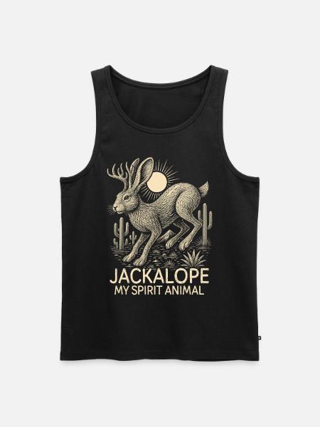 Jackalope My Spirit Animal - Men's Premium Organic Tank Top - black
