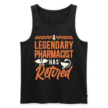 Pharmacy Tech Technician - Men's Premium Organic Tank Top - black - Front - AI Model Male 178 light (178cm)