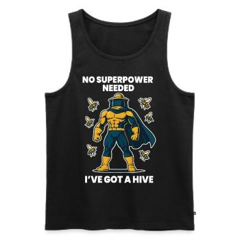 Bee Beekeeper Superpower Hive Honey - Men's Premium Organic Tank Top - black - Front - Michal (187cm)