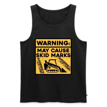 Skid Steer Loader May Cause Skid Marks - Men's Premium Organic Tank Top - black - Front - AI Model Male 178 light (178cm)