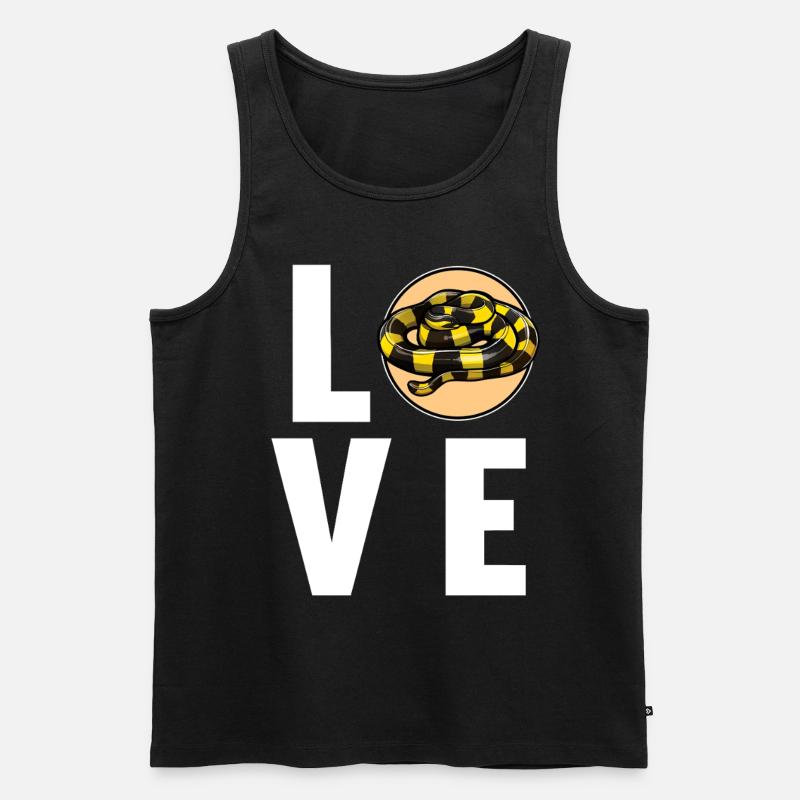 Banded Krait Gebänderter Krait - Männer Premium Bio Tank Top - Schwarz