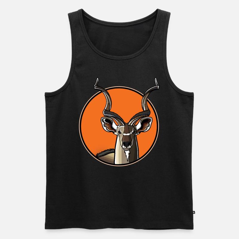 Kudus Kudu - Männer Premium Bio Tank Top - Schwarz