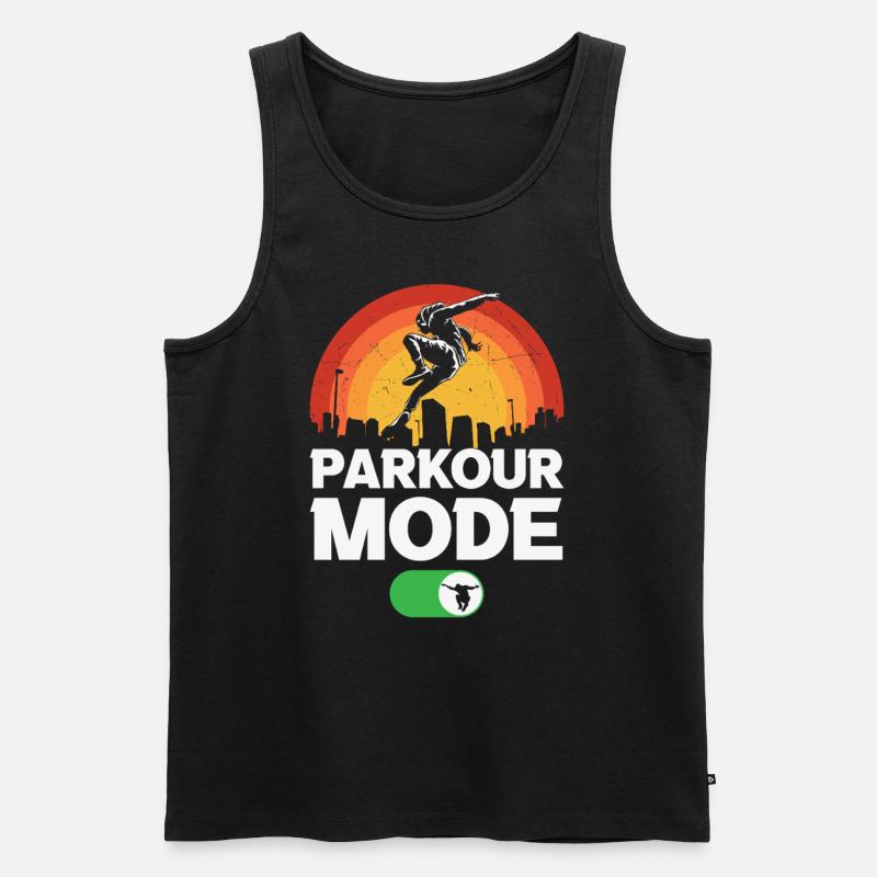 Parkour - Männer Premium Bio Tank Top - Schwarz