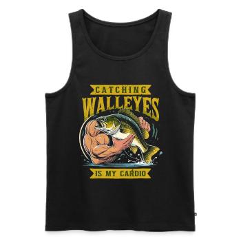 Glasaugenbarsch Zander Catching Walleyes - Männer Premium Bio Tank Top - Schwarz - Vorne - Michal (187cm)