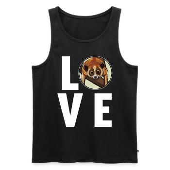 Slow lorises Loris - Men's Premium Organic Tank Top - black - Front - AI Model Male 178 light (178cm)
