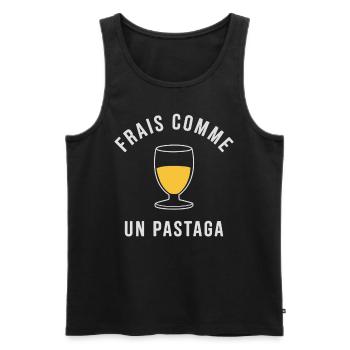 Frais comme un pastaga Humour apéro du Sud - Débardeur bio Premium Homme - noir - Devant - Michal (187cm)