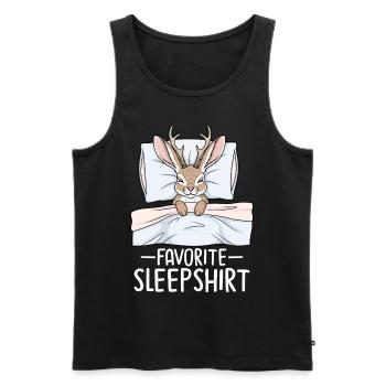 Favorite Sleepshirt - Men's Premium Organic Tank Top - black - Front - AI Model Male 178 light (178cm)