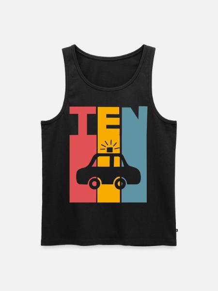 10th Birthday Police - Men's Premium Organic Tank Top - black