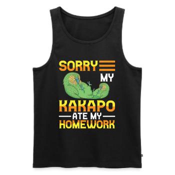 Kakapo Homework Eaten New Zealand Kakapo - Men's Premium Organic Tank Top - black - Front - Michal (187cm)