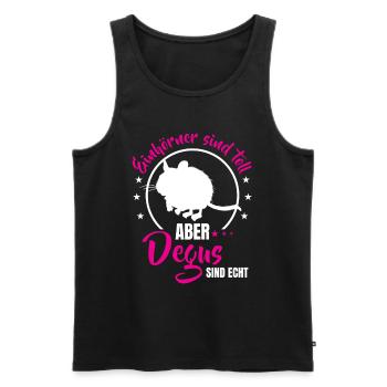 Degus are real common degu - Men's Premium Organic Tank Top - black - Front - AI Model Male 178 light (178cm)