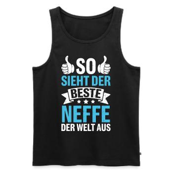 So Sieht Der Beste Neffe Der Welt Aus - Männer Premium Bio Tank Top - Schwarz - Vorne - Michal (187cm)