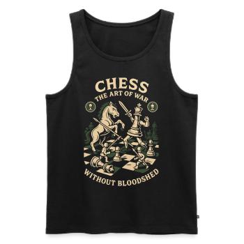 Schachkunstdesign Lustiger Spruch Für Brettspiel - Männer Premium Bio Tank Top - Schwarz - Vorne - Michal (187cm)