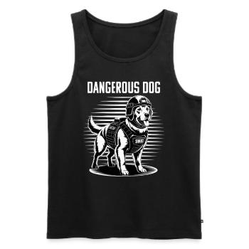 Golden Retriever Dog Lover Design pour Boston - Débardeur bio Premium Homme - noir - Devant - Michal (187cm)