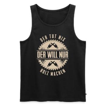 Holzfäller - Männer Premium Bio Tank Top - Schwarz - Vorne - Michal (187cm)