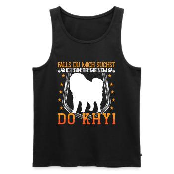 I'm with Do Khyi Tibetan Mastiff - Men's Premium Organic Tank Top - black - Front - Michal (187cm)