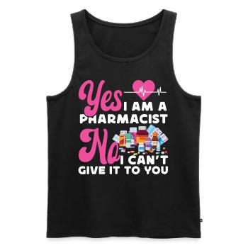 Technicien en pharmacie - Débardeur bio Premium Homme - noir - Devant - Michal (187cm)