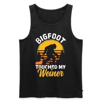 Bigfoot Hat Meinen Weiner Bigfoot Sasquatch - Männer Premium Bio Tank Top - Schwarz - Vorne - Michal (187cm)