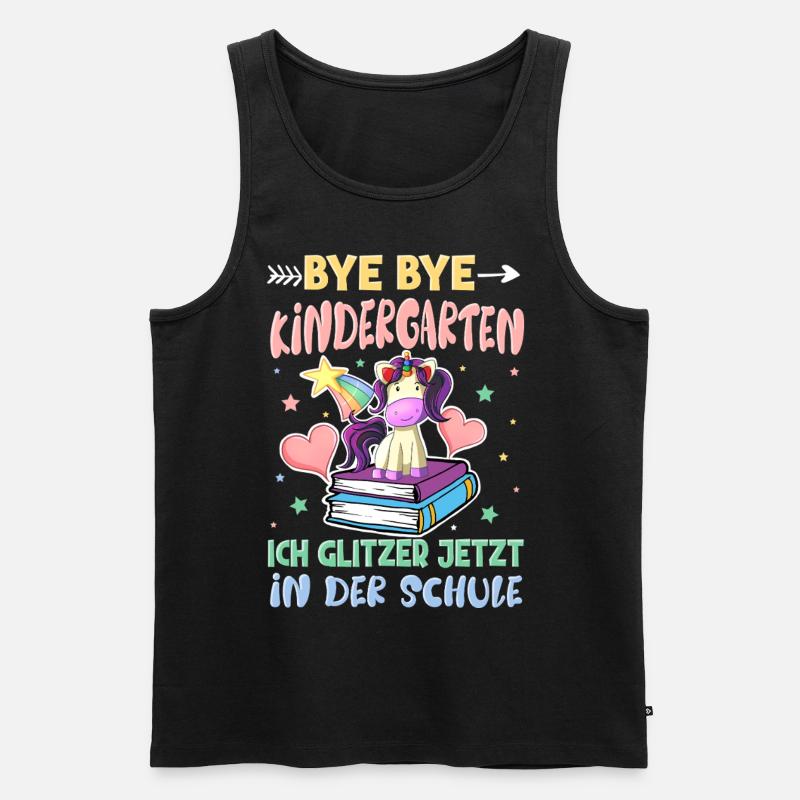Bye Bye Kindergarten Einschulung - Männer Premium Bio Tank Top - Schwarz