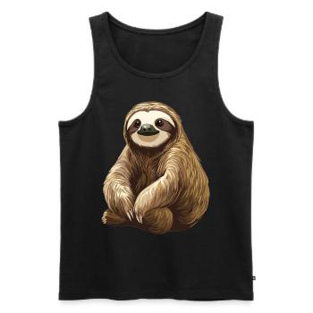 Sloths Sloth - Men's Premium Organic Tank Top - black - Front - AI Model Male 178 light (178cm)