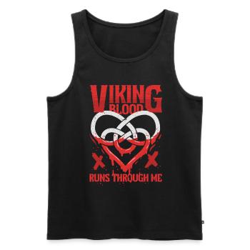 Viking Pagan Culture - Men's Premium Organic Tank Top - black - Front - AI Model Male 178 light (178cm)