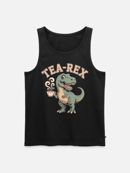 Tea-Rex – The Tea Dino - Men's Premium Organic Tank Top - black