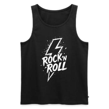 Rock 'n' Roll Blitz - Men's Premium Organic Tank Top - black - Front - Michal (187cm)