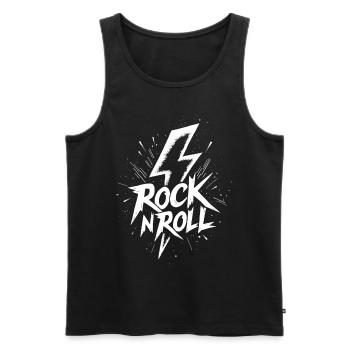 Rock 'n' Roll Blitz - Débardeur bio Premium Homme - noir - Devant - Michal (187cm)