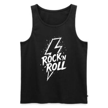 Rock 'n' Roll Blitz - Débardeur bio Premium Homme - noir - Devant - Michal (187cm)
