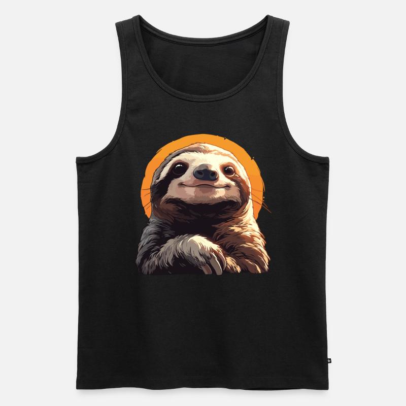 Faultiere Faultier - Männer Premium Bio Tank Top - Schwarz