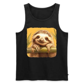Sloths Sloth - Men's Premium Organic Tank Top - black - Front - AI Model Male 178 light (178cm)