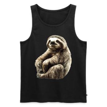 Sloths Sloth - Men's Premium Organic Tank Top - black - Front - AI Model Male 178 light (178cm)