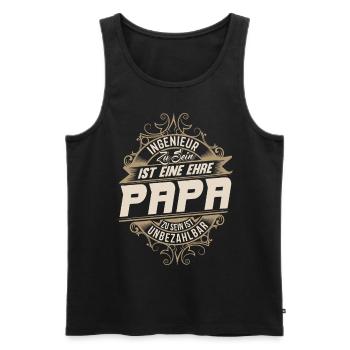 Ingenieur Papa - Männer Premium Bio Tank Top - Schwarz - Vorne - Michal (187cm)