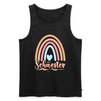 Schwester - Männer Premium Bio Tank Top - Schwarz - Vorne - AI Model Male 178 light (178cm)