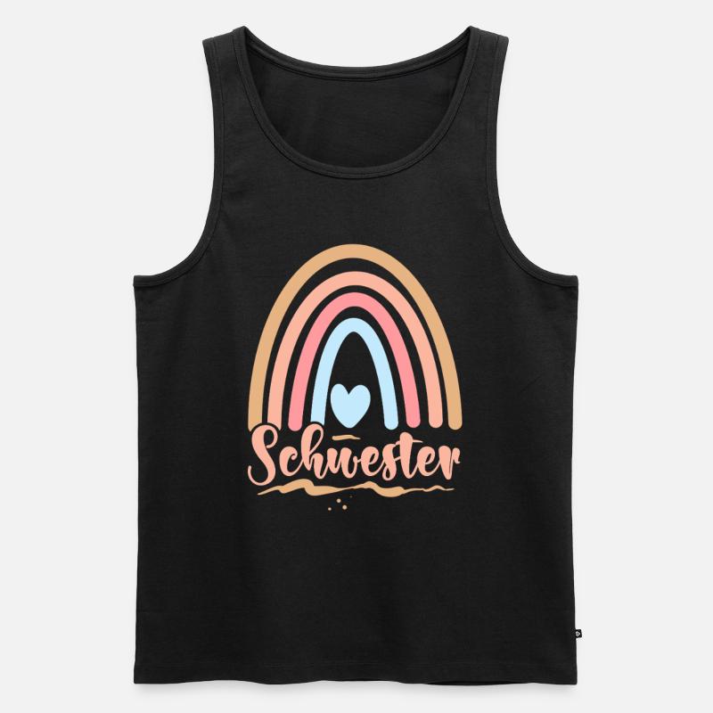 Schwester - Männer Premium Bio Tank Top - Schwarz