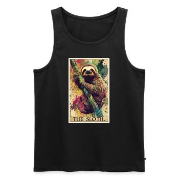Sloths Sloth - Men's Premium Organic Tank Top - black - Front - AI Model Male 178 light (178cm)
