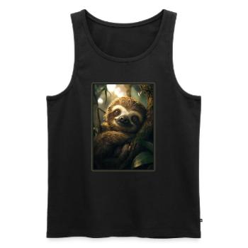 Sloths Sloth - Men's Premium Organic Tank Top - black - Front - AI Model Male 178 light (178cm)