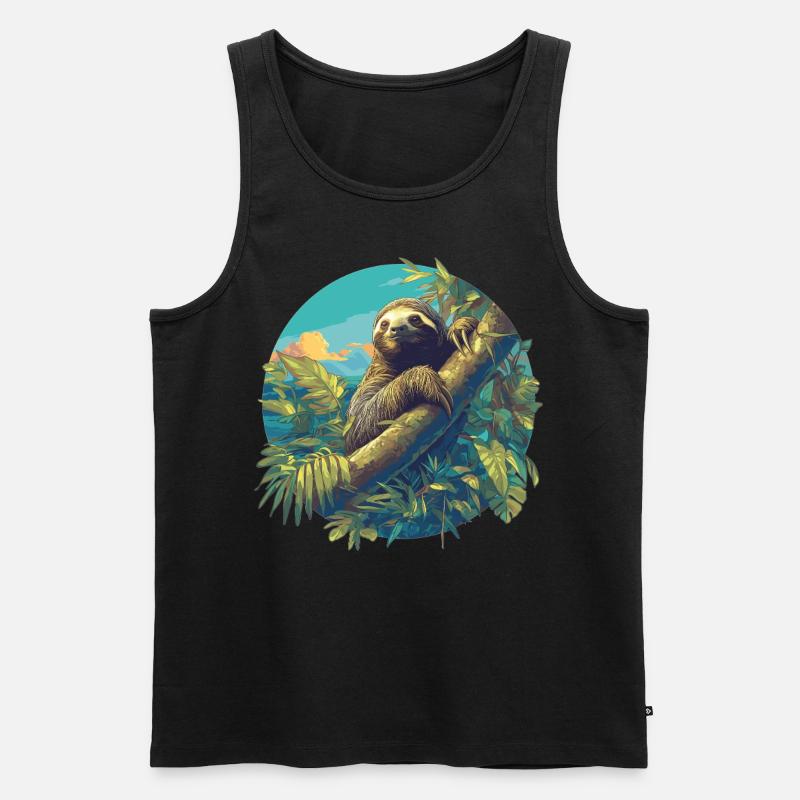 Sloths Sloth - Men's Premium Organic Tank Top - black