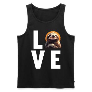 Sloths Sloth - Men's Premium Organic Tank Top - black - Front - AI Model Male 178 light (178cm)