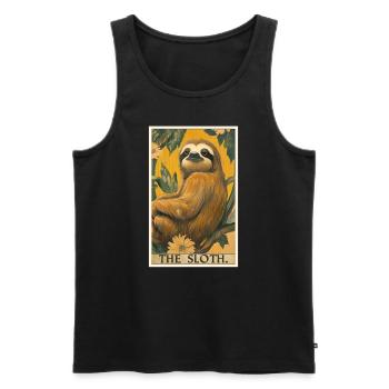 Sloths Sloth - Men's Premium Organic Tank Top - black - Front - AI Model Male 178 light (178cm)