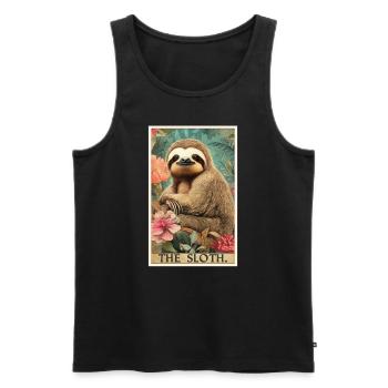 Sloths Sloth - Men's Premium Organic Tank Top - black - Front - AI Model Male 178 light (178cm)