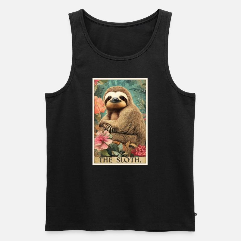 Faultiere Faultier - Männer Premium Bio Tank Top - Schwarz