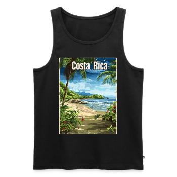 Costa Rica Dream Beach Paradisiaque - Débardeur bio Premium Homme - noir - Devant - Michal (187cm)