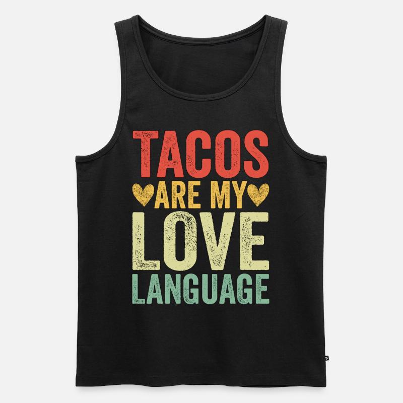 Tacos Are My Love Language - Männer Premium Bio Tank Top - Schwarz
