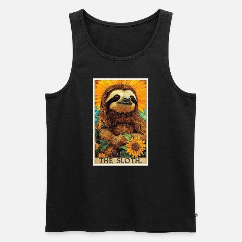 Faultiere Faultier - Männer Premium Bio Tank Top - Schwarz