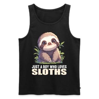 Sloths Sloth - Men's Premium Organic Tank Top - black - Front - AI Model Male 178 light (178cm)