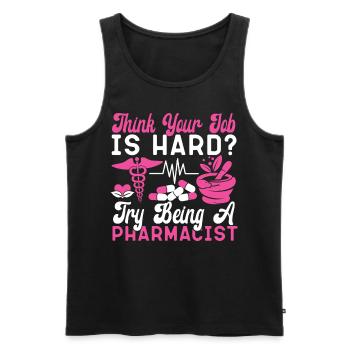 Pharmacy Tech Technician - Männer Premium Bio Tank Top - Schwarz - Vorne - AI Model Male 178 light (178cm)