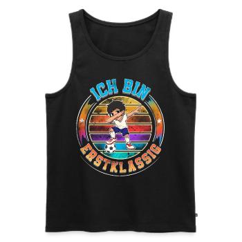 Ich Bin Erstklassig Einschulung - Männer Premium Bio Tank Top - Schwarz - Vorne - AI Model Male 178 light (178cm)